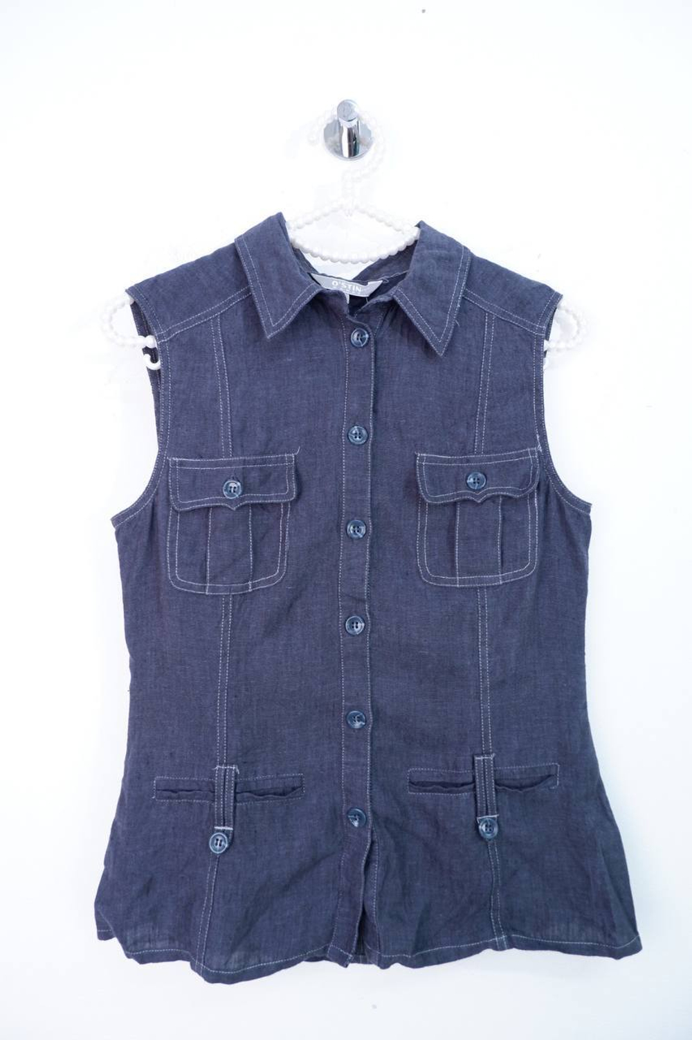 Блузка Ostin льняная, маркировка S, визуально на 44 размер