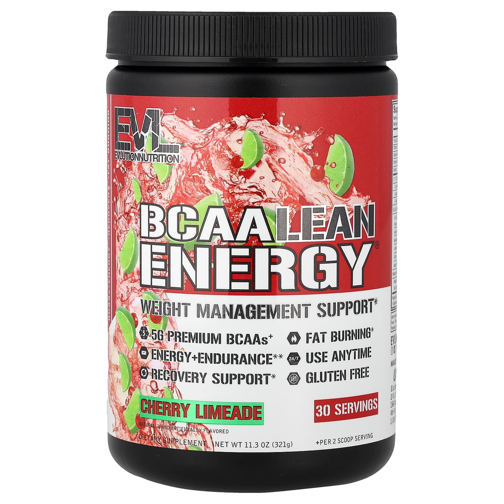 EVLution Nutrition, BCAA Lean Energy®, со вкусом вишневого лаймада, 321 г (11,3 унции)