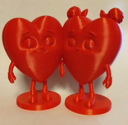 Два милых влюблённых сердечка 2- Валентинка универсальный подарок на день влюблённых