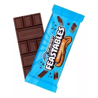 Шоколадная плитка Mr Beast Молочный шоколад с арахисовым маслом 60г