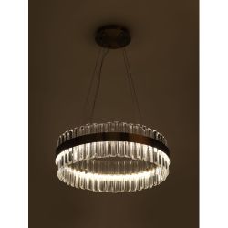 Люстра Rivoli Gwinnett 6193-201 подвесная светодиодная LED 3000-6300К 112 Вт с пультом | Хрусталь