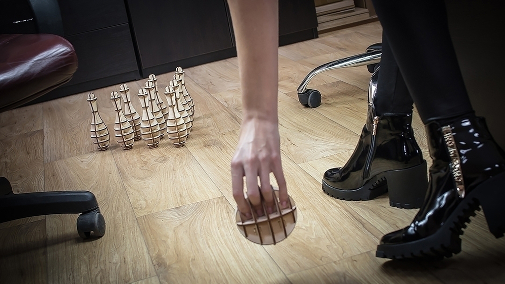 Конструктор деревянный 3D EWA Боулинг Мини