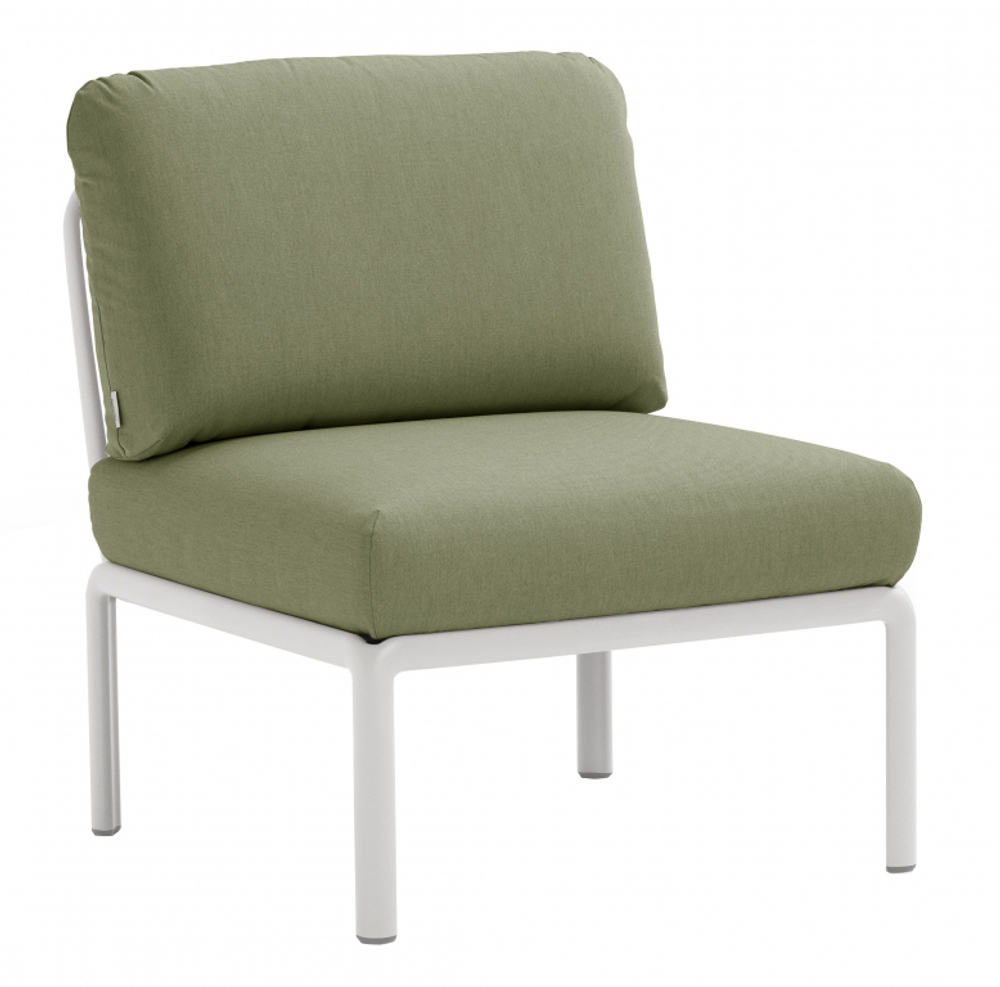 Модуль центральный пластиковый с подушками Nardi Komodo Elemento Centrale, белый, джунгли