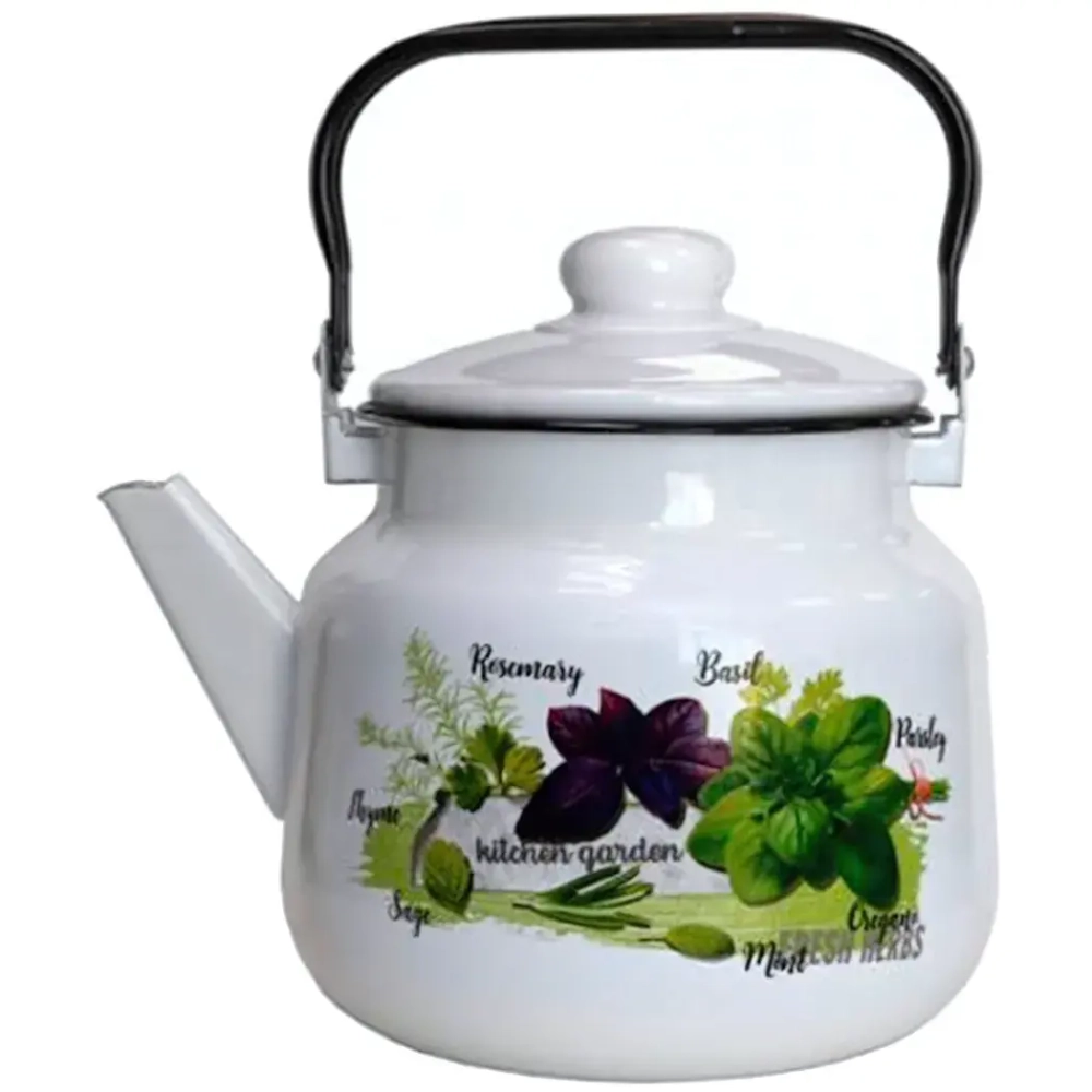 Чайник эмалированный 3,5л «Базилик» 01-2713/4