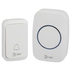 Звонок дверной ЭРА C89 беспроводной белый 38 мелодий | Электрозвонки беспроводные