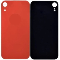 Задняя крышка для iPhone Xr (A2105) Коралловый (стекло, широкий вырез под камеру, логотип)