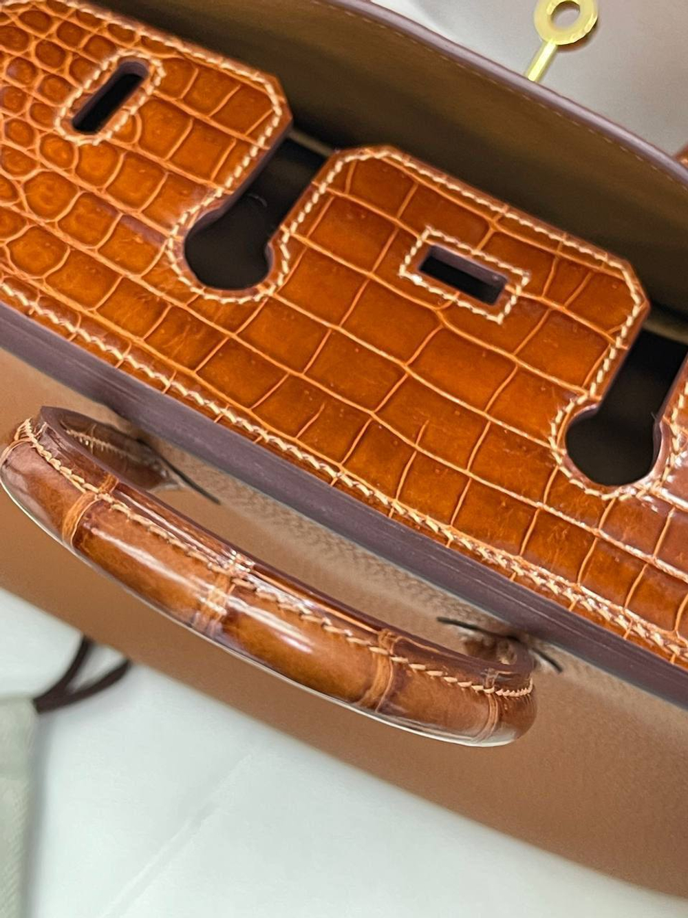 Сумка Hermes из кожи крокодила 25 см