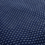 Плед из стираного хлопка темно-синего цвета из коллекции essential, 130х180 см