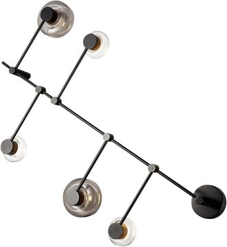 Бра 3W 3000K SL6005.401.05 черный/дымчатый/прозрачный Vallo ST Luce