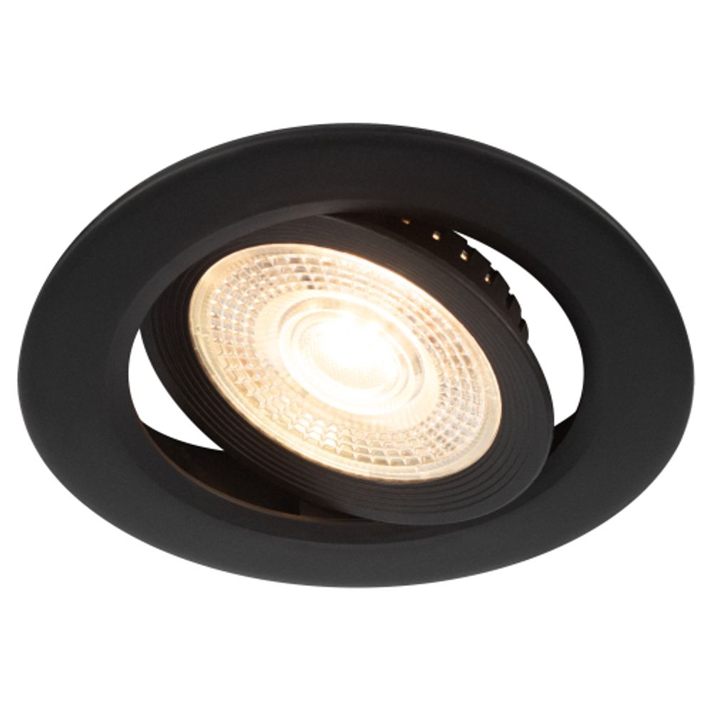 Светильник светодиодный встраиваемый ЭРА KL LED 25A-5 3K BK круглый поворотный черный 5Вт 3000К | Встраиваемые LED светильники
