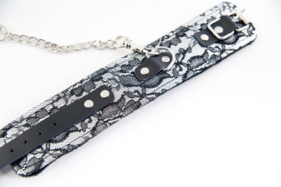 Серебристые кружевные поножи (Цвет: серебристый с черным)