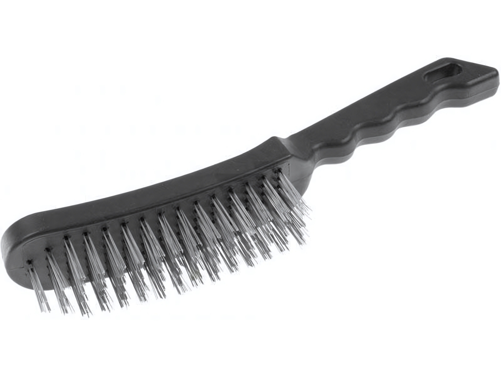Щетка по металлу 5-ти рядная с пластиковой ручкой ЕРМАК