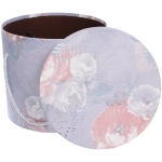 Коробка подарочная «Акварельные цветы» 22*22*19 см, серый