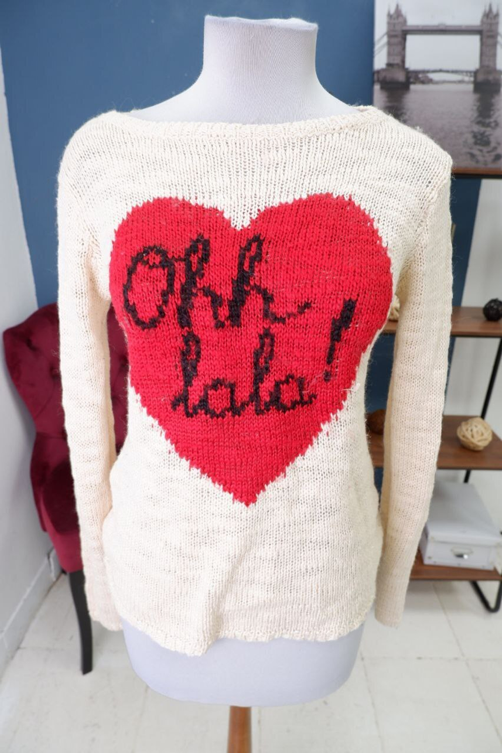 Свитер Springfield с принтом 42 размер