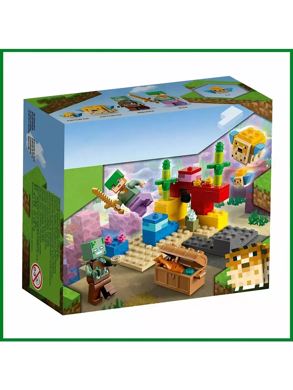 Конструктор Майнкрафт Коралловый риф 92 детали