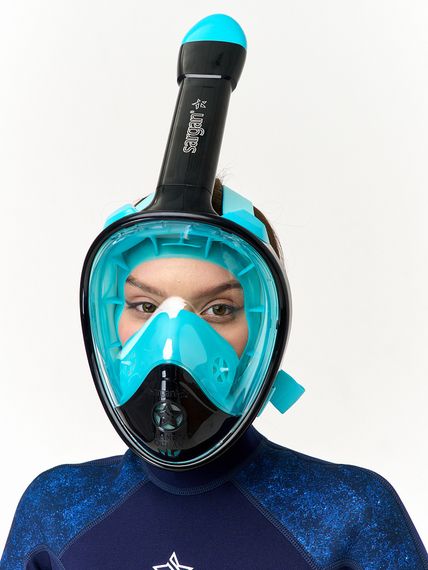 Маска полнолицевая Sargan Планета океан 2.0 черный/бирюзовый