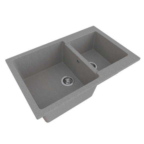 Мойка ML-GMS13 СТАНДАРТ двухчашевая, темно-серый (309), 767*502*190мм