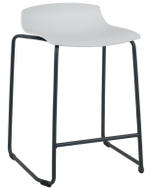 Табурет пластиковый полубарный Papatya X-Treme Sled Pro, черный, белый