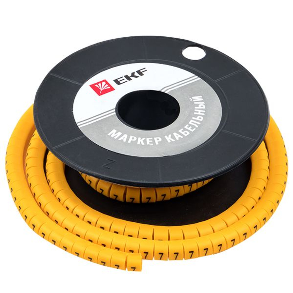 Маркер кабельный 6,0 мм2 "7" (350 шт.) (ЕС-3) EKF PROxima (200.00 шт.)