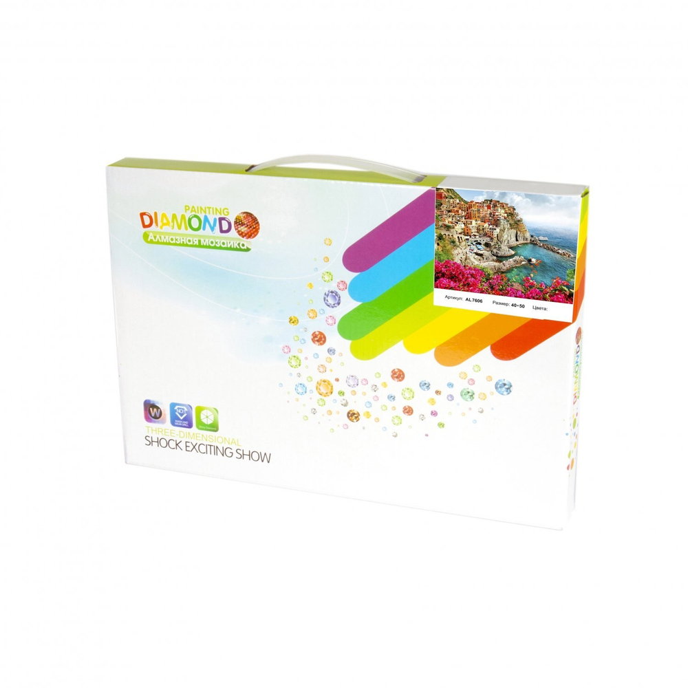 Алмазная мозаика Alingar, на подрамнике, с полным заполнением, (матов.), 40х50 см, 19 цветов, "Прекрасный город"