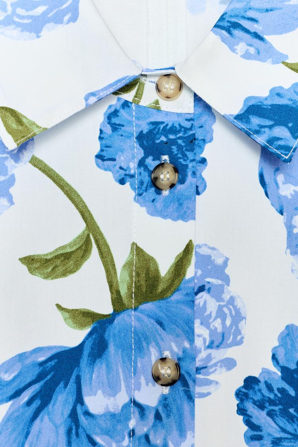 ZARA РУБАШКА ИЗ ПОПЛИНА С ЦВЕТОЧНЫМ ПРИНТОМ, РАЗНОЦВЕТНЫЙ