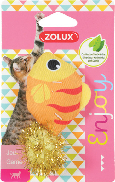 ZOLUX, Удочка-дразнилка для кошек с кошачьей мятой "Мяч талисман"
