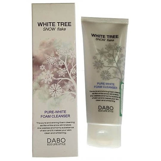 DABO. Отбеливающая пенка для умывания White Tree Snow Flake foam Cleanser