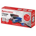 Степлер №24/6, 26/6 металлический BRAUBERG "Universal", до 20 листов, ассорти (синий /бордовый), 222549