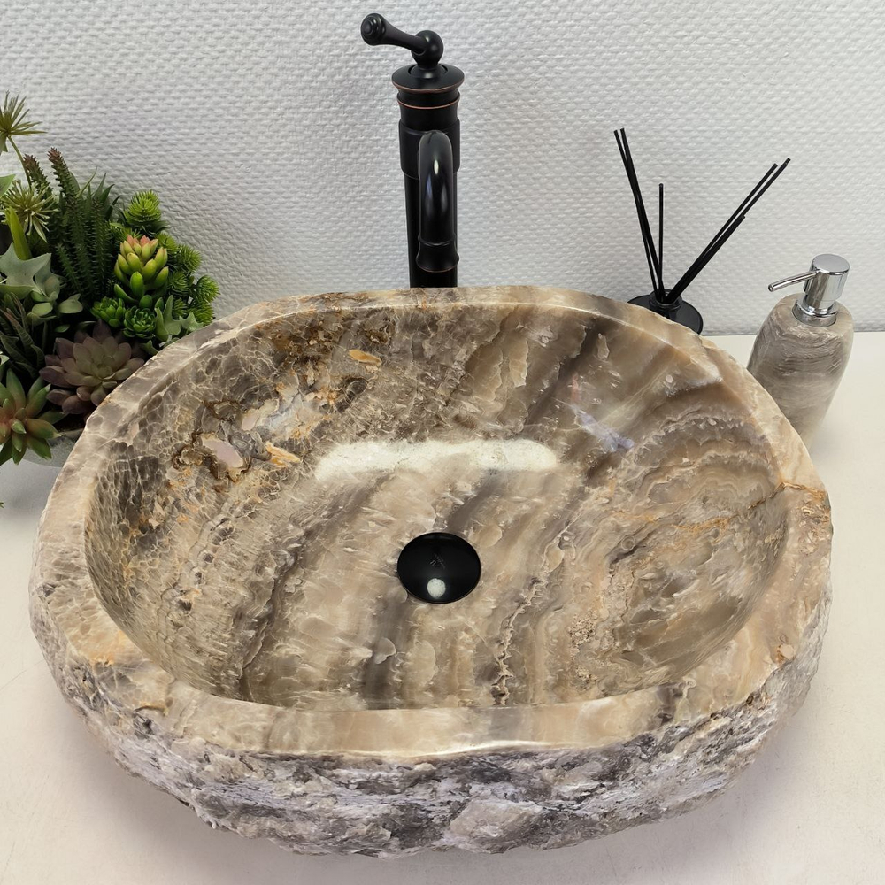 Раковина из оникса Erozy Grey EO-62259 53*42*16 0093