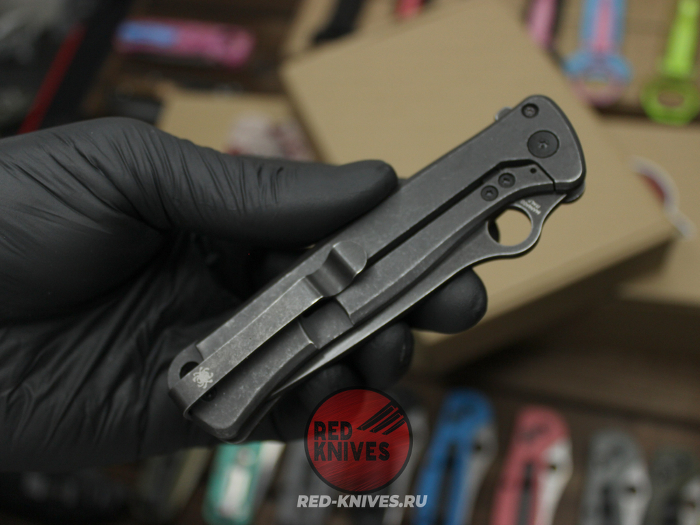 Нож Spyderco Slym - темная рукоять блэквош