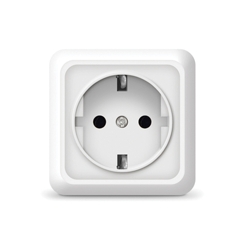 Розетка Олимп для открытой проводки, одинарная, 16А, с/з белая, О0028(G-O0028), (шт.)