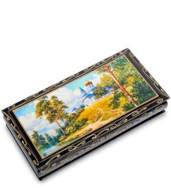 ШК-11/ 5-N Шкатулка-купюрница в технике декупаж (8х17х4)