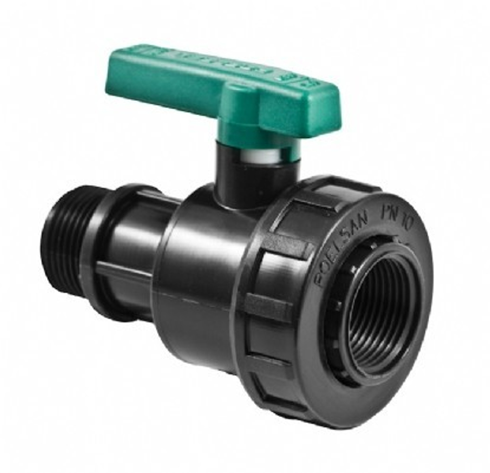 Кран шаровой разъемный 3/4"НР*3/4"ВР ПНД 26251