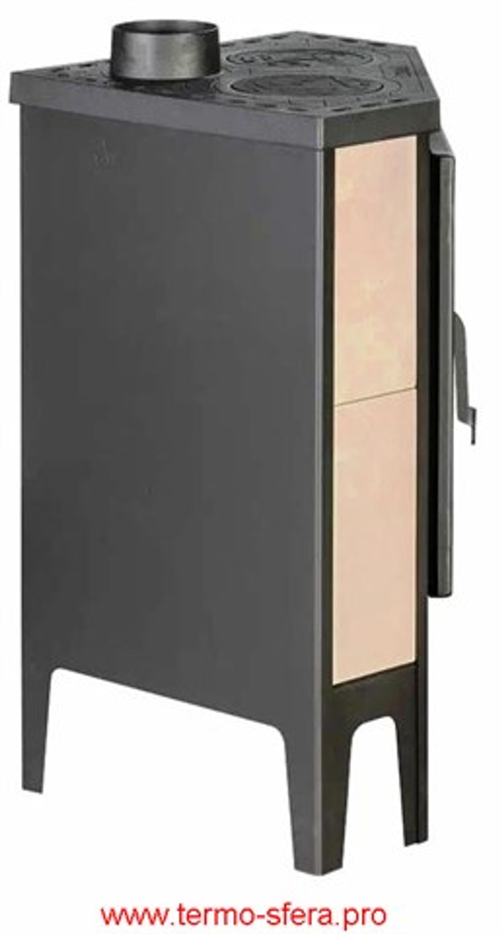 Печь-камин БАВАРИЯ УГЛОВАЯ с плитой