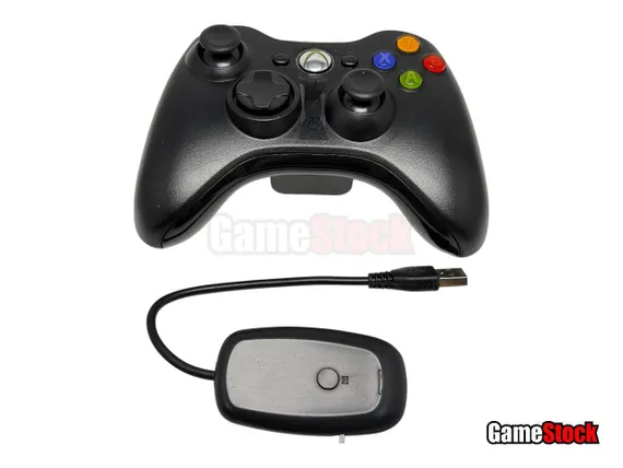 Беспроводной Геймпад/Джойстик для XBOX 360, черный (ресивер)