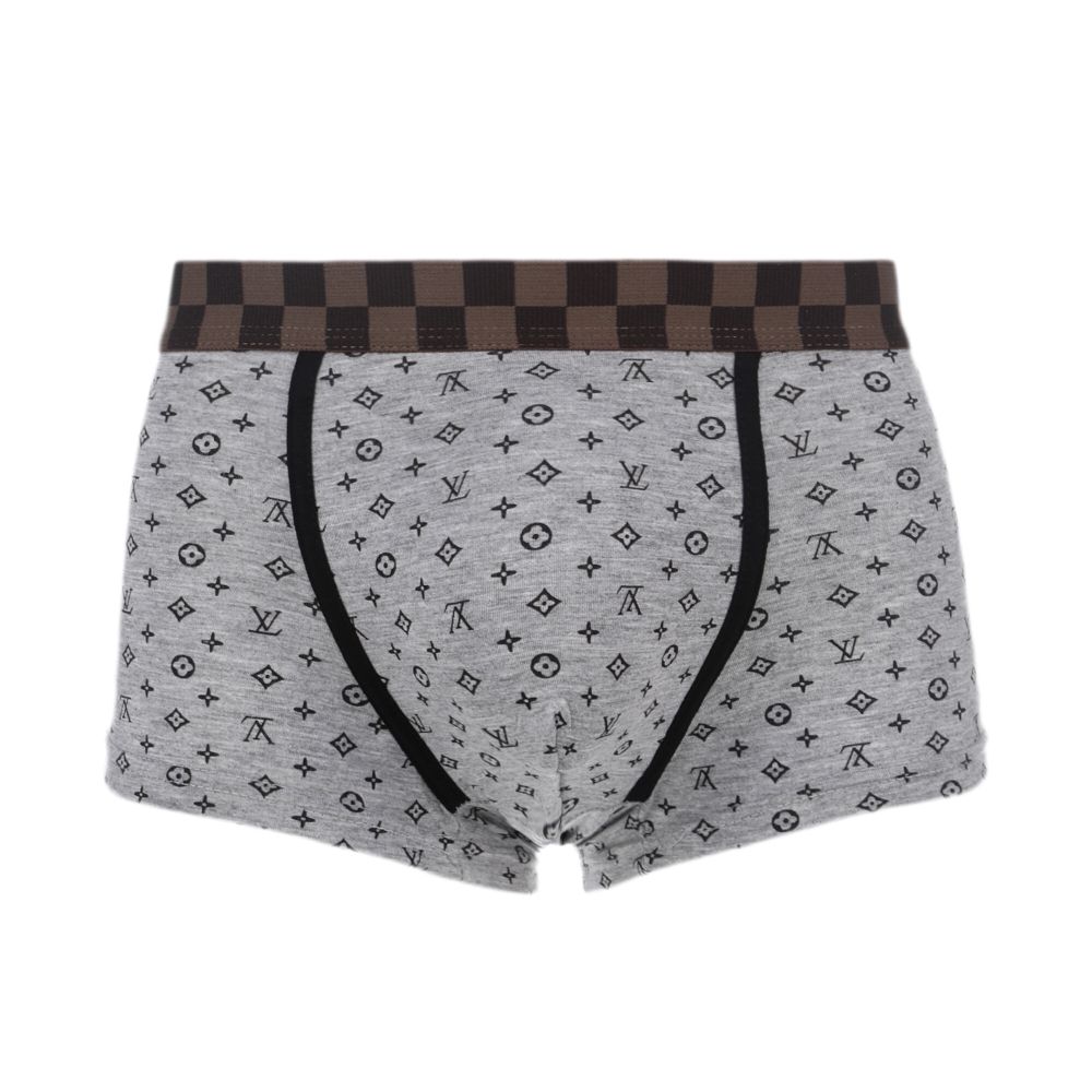 Мужские трусы боксеры (серые, красные, коричневые, фиолетовые) набор 4 в1 Louis Vuitton LV52201