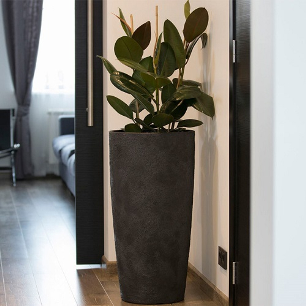 Кашпо Concretika Cylinder D50 H65 Black Max