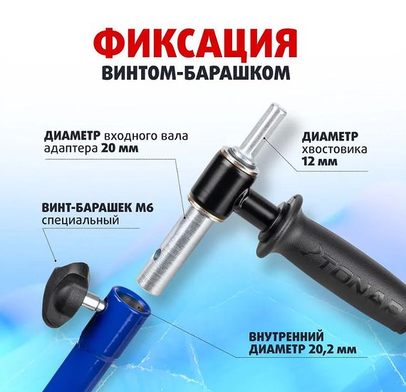 Комплект Шнек 110R для шуруповерта ELECTROSHTORM +адаптер АШ20ПС +молоточек Helios доп4