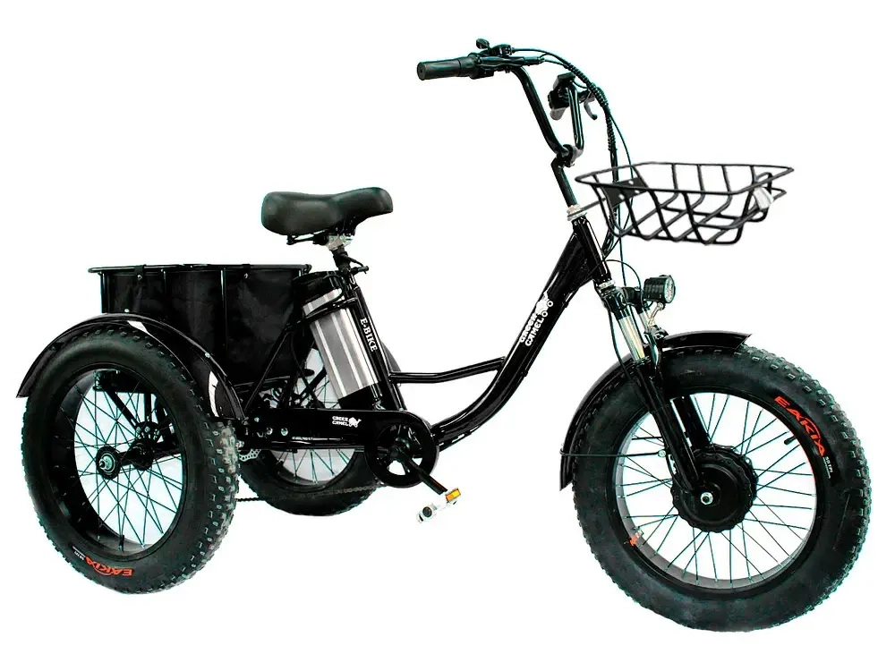 Электрический трицикл фэтбайк GreenCamel Трайк-F20 (500W 12Ah), Красный