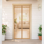 Сетка антимоскитная 100*210см на дверь, на магнитах, бежевая "Happy Panda"