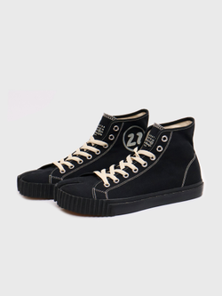 Кеды Maison Margiela Tabi Canvas High Top Black