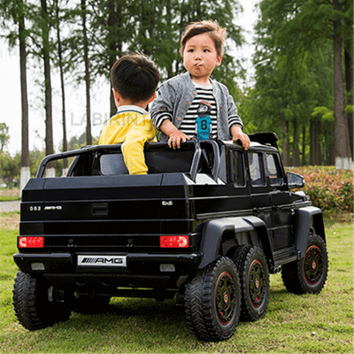 Электромобиль детский "Mercedes-Benz G63-AMG 4WD" шестиколёсный,  чёрный, 12V