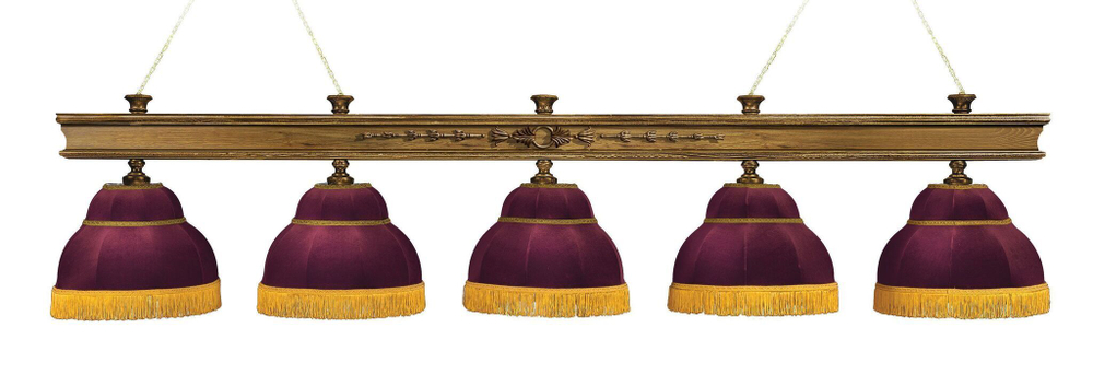 Лампа "Премьер" 5 плафонов - ясень