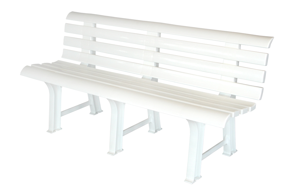 Скамья пластиковая  арт.СКП-МТ001 (белая)