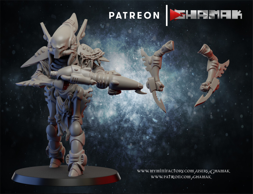 eldari Craftworlds Wraithguard Призрачный Страж №4 миниатюра для dnd, днд, pathfinder, фентези, Настольная игра, НРИ, Варгейм, РПГ