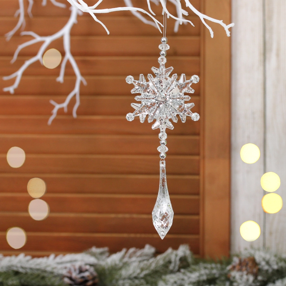 Подвеска «Снежная королева» 18 см, Серебро