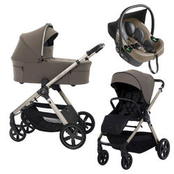 Детская коляска 3 в 1 Espiro Only 2025 и автокресло Pi Begie 409 smokey taupe / Бежевый (Beige 109)