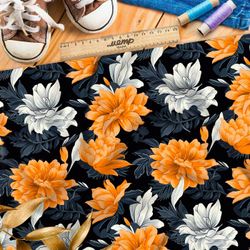 Ткань премиум мембрана цветочная иллюстрация к сказке