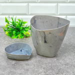 Горшок цветочный 3л Элеганс Минерал, серый мрамор