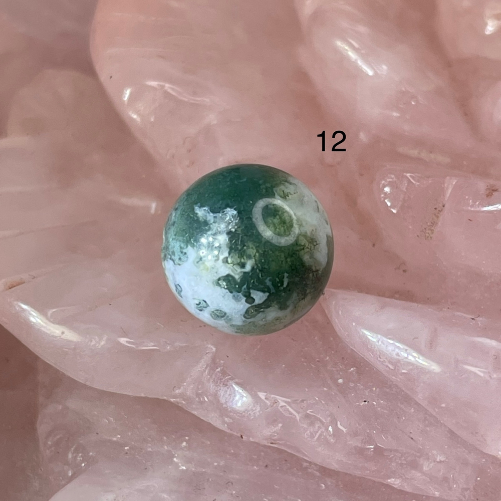 54656  Агат Моховой Бусина 10мм